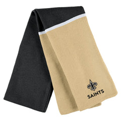 New Orleans Saints WEAR by Erin Andrews Women's Colorblock Cuffed Knit Hat with Pom and Scarf Set - Black Hats