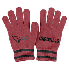 Arizona Cardinals WEAR by Erin Andrews Women's Double Jacquard Cuffed Knit Hat with Pom and Gloves Set - Cardinal Hats
