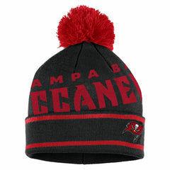 Tampa Bay Buccaneers WEAR by Erin Andrews Women's Double Jacquard Cuffed Knit Hat with Pom and Gloves Set - Black Hats