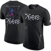 Philadelphia 76ers Courtside Air Traffic Control Max90 T-Shirt Black - Nike