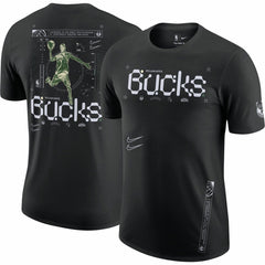 Milwaukee Bucks Courtside Air Traffic Control Max90 T-Shirt Black - Nike
