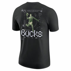 Milwaukee Bucks Courtside Air Traffic Control Max90 T-Shirt Black - Nike