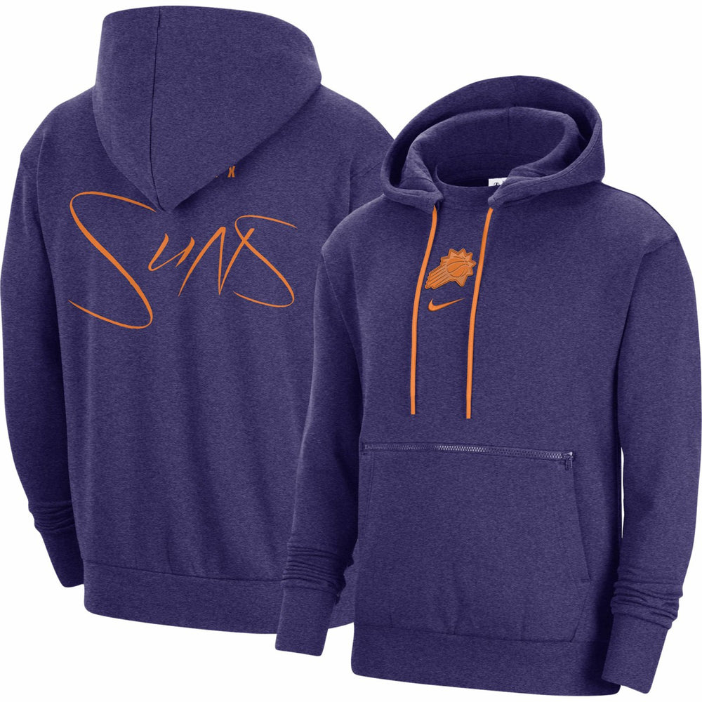 Phoenix Suns Courtside Versus Flight Pullover Hoodie Heather Purple - Nike