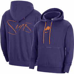 Phoenix Suns Courtside Versus Flight Pullover Hoodie Heather Purple - Nike