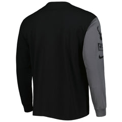 Milwaukee Bucks Courtside Versus Flight MAX90 Long Sleeve T-Shirt Black - Nike