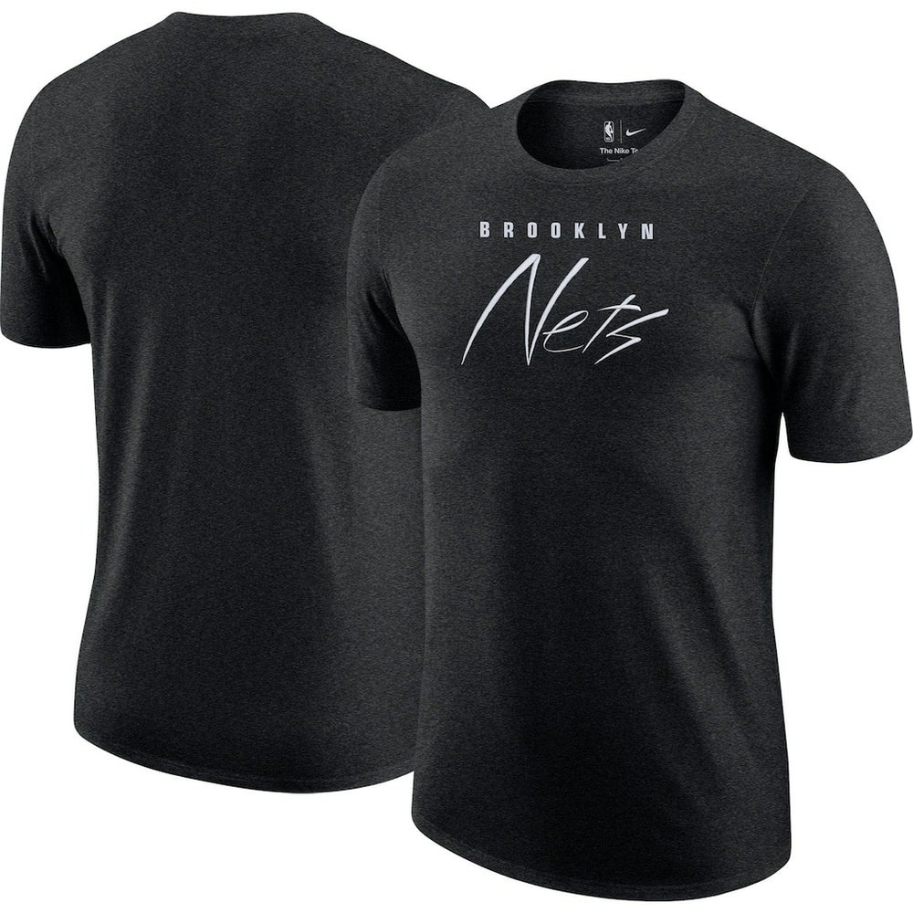 Brooklyn Nets Courtside Versus Flight Max90 T-Shirt Heather Black - Nike