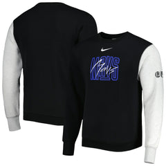 Dallas Mavericks Courtside Versus Force & Flight Pullover Sweatshirt Black/Heather Gray - Nike