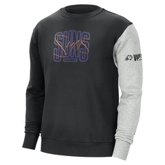 Phoenix Suns Courtside Versus Force & Flight Pullover Sweatshirt Black/Heather Gray - Nike
