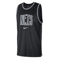 Brooklyn Nets Courtside Versus Force Split DNA Performance Mesh Tank Top Black/Anthracite - Nike