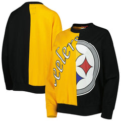 Pittsburgh Steelers Women's Big Face Pullover Sweatshirt - Black/Gold Pullover