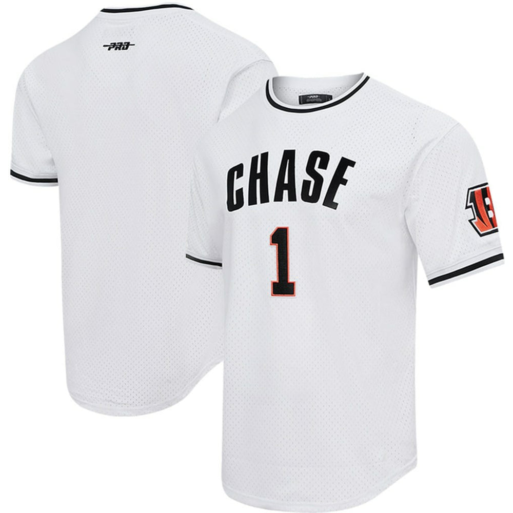 Ja'Marr Chase Cincinnati Bengals Pro Standard Mesh Player Name & Number Top - White Tops