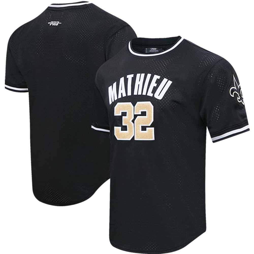 Tyrann Mathieu New Orleans Saints Pro Standard Mesh Player Name & Number Top - Black Tops