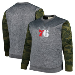 Philadelphia 76ers Big & Tall Camo Stitched Sweatshirt Heather Charcoal - Fanatics outlet