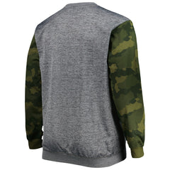 Los Angeles Lakers Big & Tall Camo Stitched Sweatshirt Heather Charcoal - Fanatics