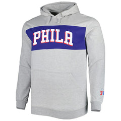 Philadelphia 76ers Big & Tall Wordmark Pullover Hoodie Heather Gray - Fanatics