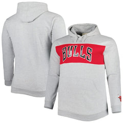 Chicago Bulls Big & Tall Wordmark Pullover Hoodie Heather Gray - Fanatics