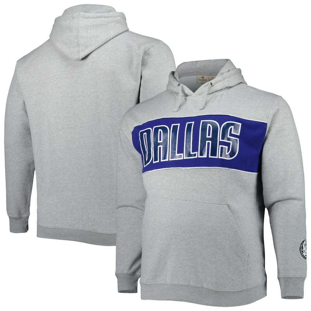 Dallas Mavericks Big & Tall Wordmark Pullover Hoodie Heather Gray - Fanatics outlet