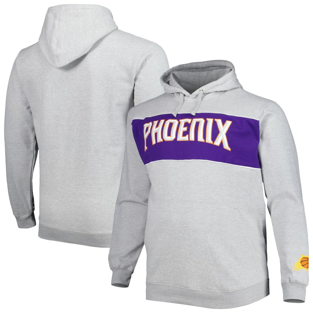 Phoenix Suns Big & Tall Wordmark Pullover Hoodie Heather Gray - Fanatics