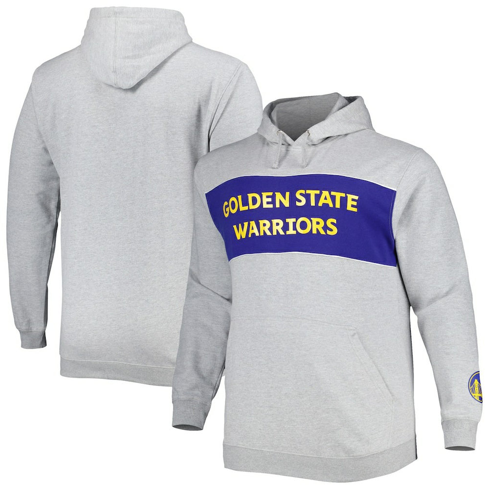 Golden State Warriors Big & Tall Wordmark Pullover Hoodie Heather Gray - Fanatics outlet