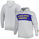 Golden State Warriors Big & Tall Wordmark Pullover Hoodie Heather Gray - Fanatics outlet