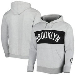 Brooklyn Nets Wordmark French Terry Pullover Hoodie Heather Gray - Fanatics