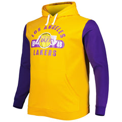 Los Angeles Lakers Big & Tall Bold Attack Pullover Hoodie Gold/Purple - Fanatics