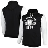 Brooklyn Nets Big & Tall Bold Attack Pullover Hoodie Black/White - Fanatics outlet