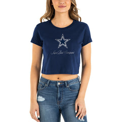 Dallas Cowboys New Era Women's Historic Champs T-Shirt - Navy T-shirts