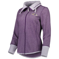 Baltimore Ravens Women's Sport Sun Fade Full-Zip Sweatshirt - Heathered Purple Sweatshirts
