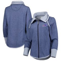 Buffalo Bills Women's Sport Sun Fade Full-Zip Sweatshirt - Heathered Royal Sweatshirts