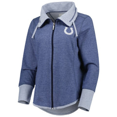 Indianapolis Colts Women's Sport Sun Fade Full-Zip Sweatshirt - Heathered Royal Sweatshirts