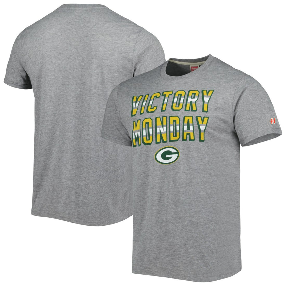 Green Bay Packers Homage Victory Monday Tri-Blend T-Shirt - Gray T-shirts