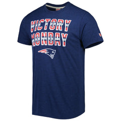 New England Patriots Homage Victory Monday Tri-Blend T-Shirt - Navy T-shirts