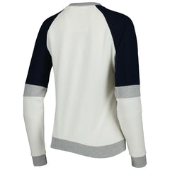 Tennessee Titans Antigua Women's Avenue Raglan Pullover Sweatshirt - Cream/Navy Pullover