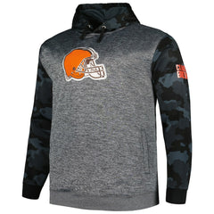 Cleveland Browns Big & Tall Camo Pullover Hoodie - Heather Charcoal Hoodies
