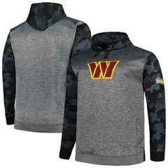 Washington Commanders Big & Tall Camo Pullover Hoodie - Heather Charcoal Hoodies