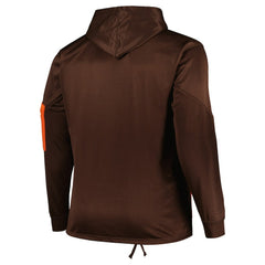 Cleveland Browns Big & Tall Pullover Hoodie - Brown Hoodies
