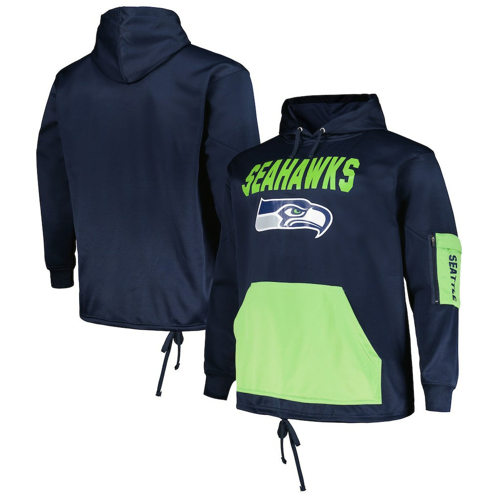 Seattle Seahawks Big & Tall Pullover Hoodie - College Navy Hoodies