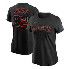 Alyssa Nakken San Francisco Giants Nike Women's Name & Number T-Shirt - Black T-shirts