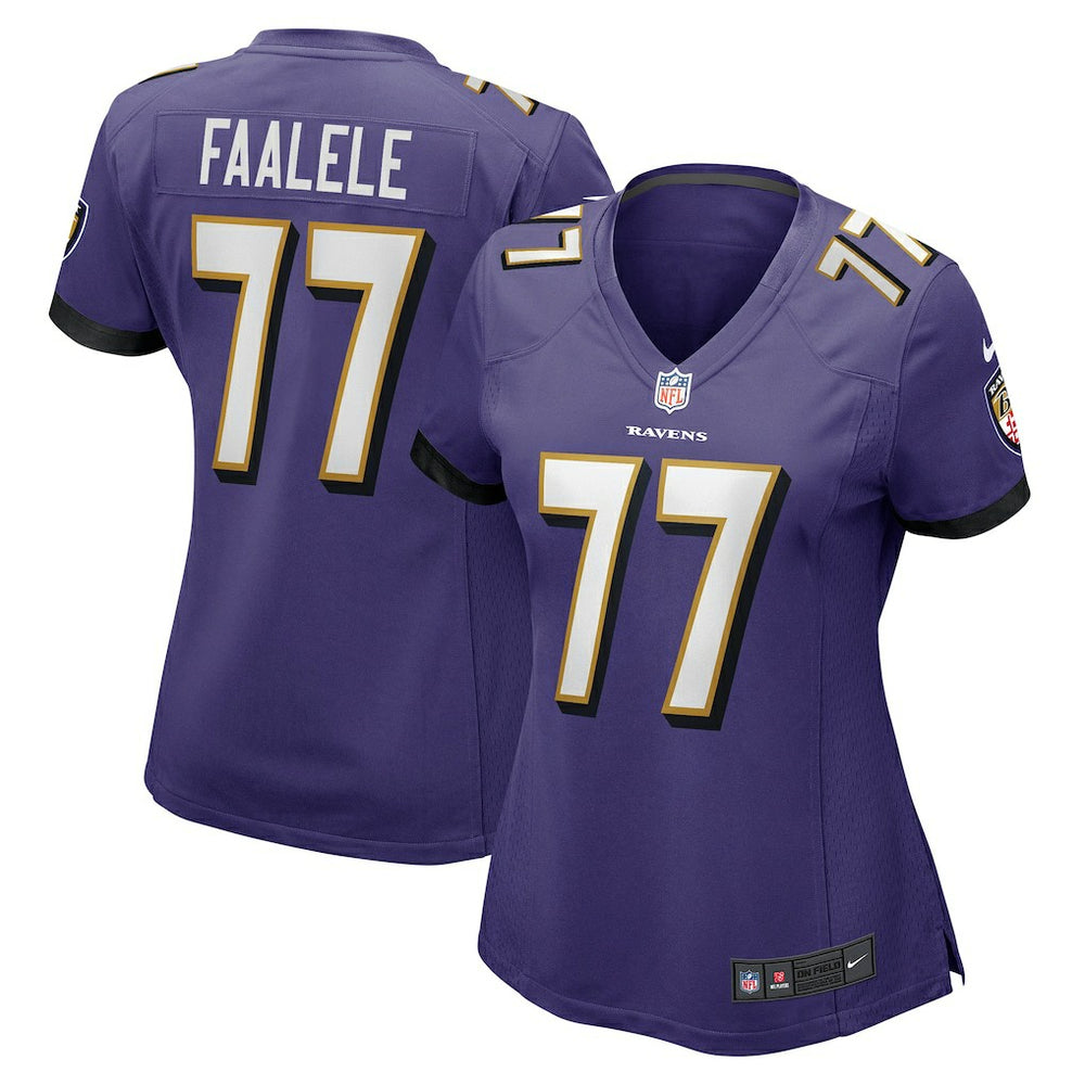 Daniel Faalele Baltimore Ravens Women's Player Game Jersey - Purple Jerseys