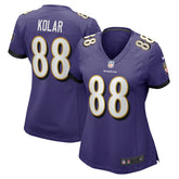 Charlie Kolar Baltimore Ravens Women's Player Game Jersey - Purple Jerseys