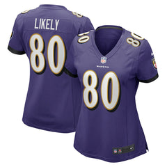 Isaiah Likely Baltimore Ravens Women's Player Game Jersey - Purple Jerseys