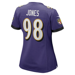 Travis Jones Baltimore Ravens Women's Player Game Jersey - Purple Jerseys