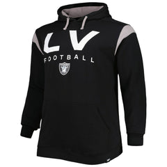 Las Vegas Raiders Big & Tall Call the Shots Pullover Hoodie - Black Hoodies