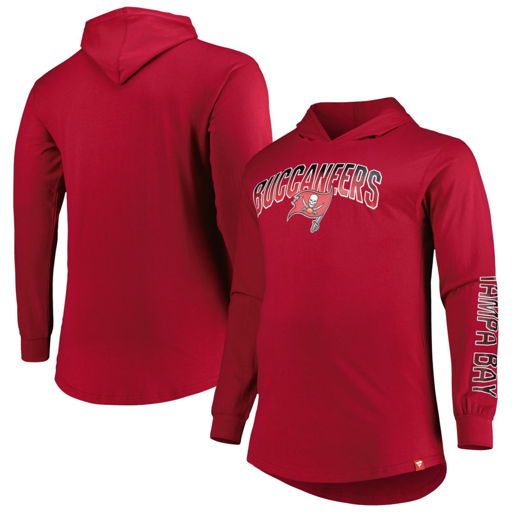 Tampa Bay Buccaneers Big & Tall Front Runner Pullover Hoodie - Red Hoodies