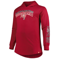 Tampa Bay Buccaneers Big & Tall Front Runner Pullover Hoodie - Red Hoodies