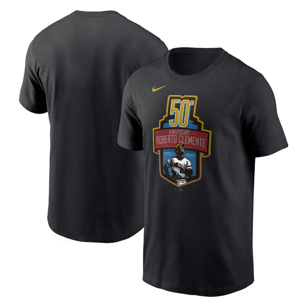 Roberto Clemente Pittsburgh Pirates Nike 50th Anniversary Commemorative T-Shirt - Black T-shirts