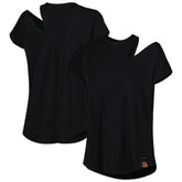 Cincinnati Bengals KIYA TOMLIN Women's Cut Out Tri-Blend Shirt - Black