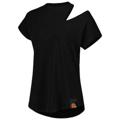 Cleveland Browns KIYA TOMLIN Women's Cut Out Tri-Blend Shirt - Black