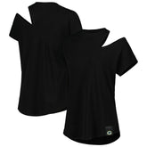 Green Bay Packers KIYA TOMLIN Women's Cut Out Tri-Blend Shirt - Black